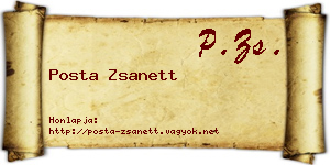 Posta Zsanett névjegykártya